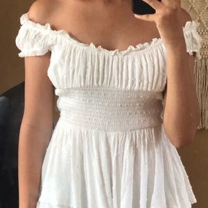 White Princess Polly Romper Dress